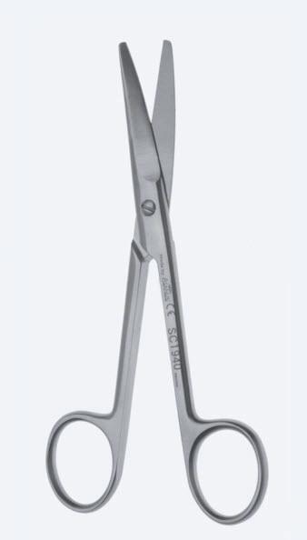 Ножиці, хірургічні, "Mayo", дисекційні, вигнуті, тупокінцеві, загальна довжина 170 мм, 6 3/4". Бренд - Asanus Medizintechnik Gmb, Німеччина